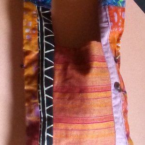 Vintage hippie patchwork tote bag
